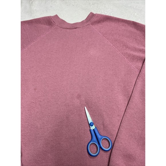 Vintage 90s Tultex Blank Soft Pink Crewneck Sweatshirt Size Large USA Made - Picture 10 of 10
